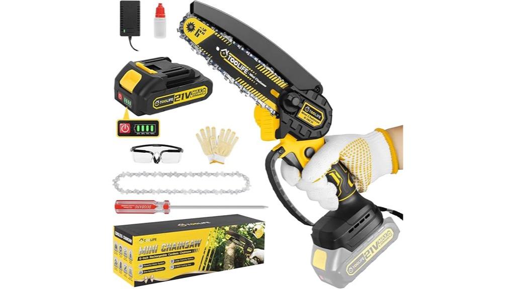handheld battery powered chainsaw