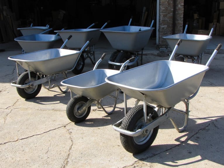 heavy duty two wheel wheelbarrows