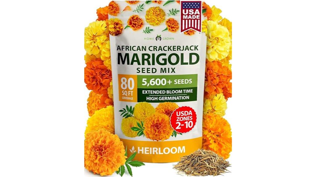 home grown marigold seeds
