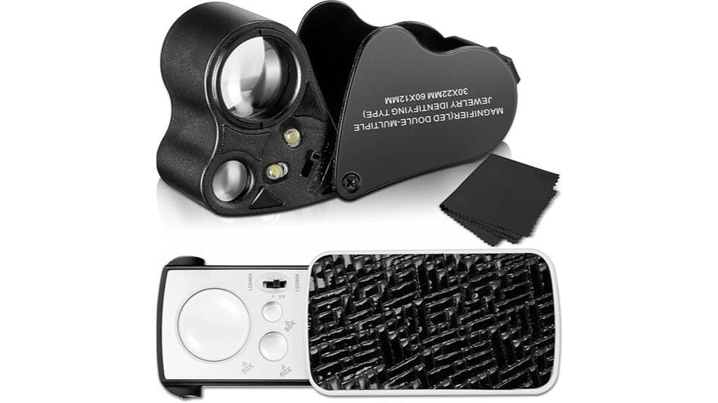 illuminated magnifier with uv
