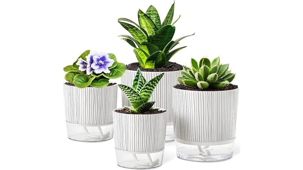 indoor self watering plant pots