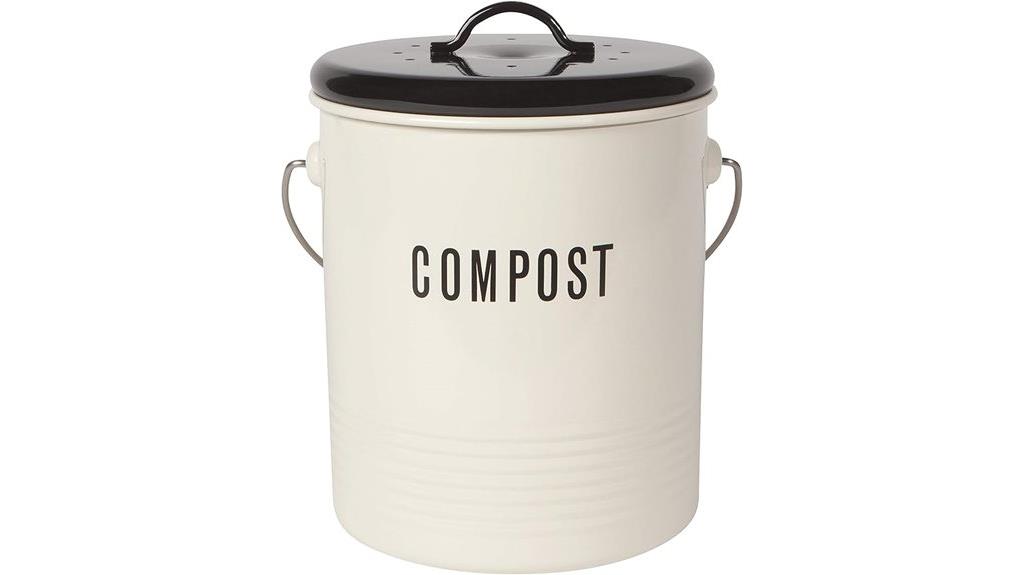 ivory vintage compost bin