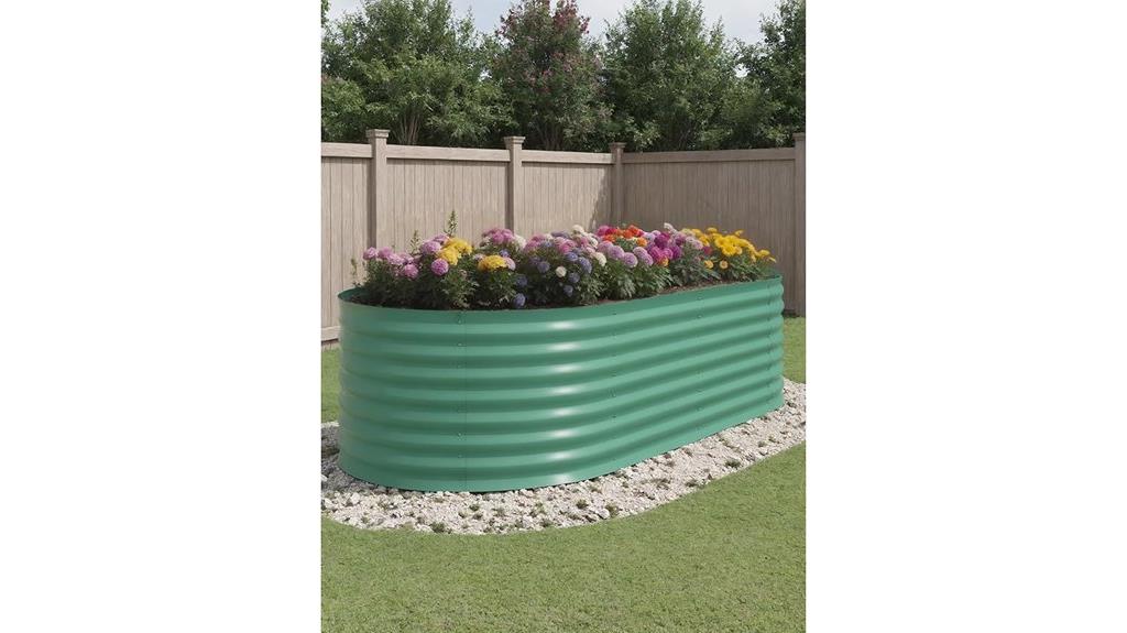 large galvanized metal planter