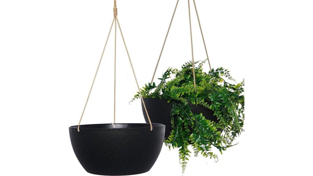 large hanging planters set