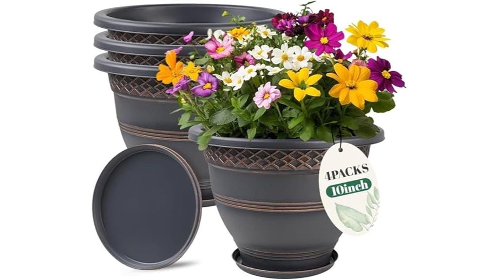 large pots with drainage