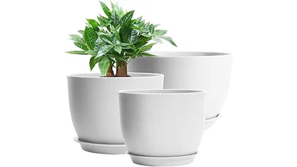 large white indoor planters