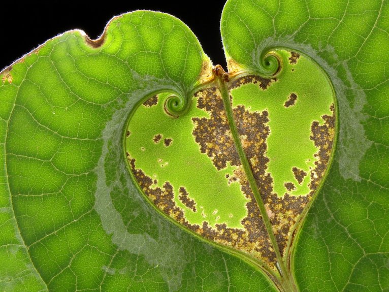 leaf distortion indicates infection