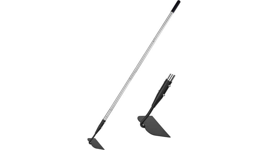 long handled stainless steel hoe