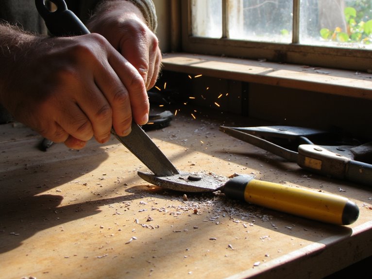 maintain sharp garden tools