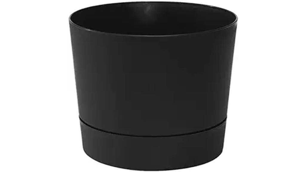 matte black cylinder pot
