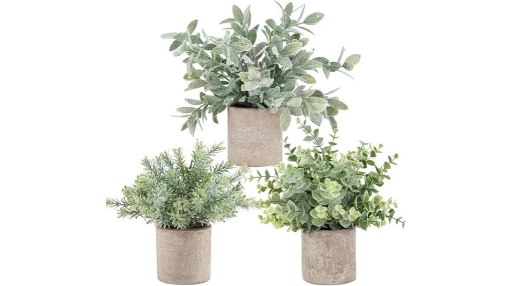 mini artificial eucalyptus plants