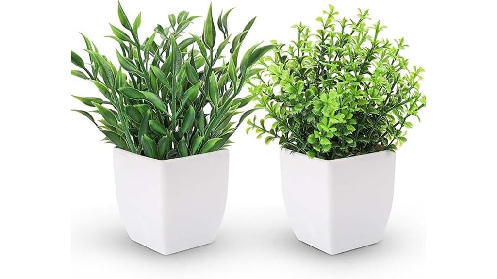 mini artificial potted plants