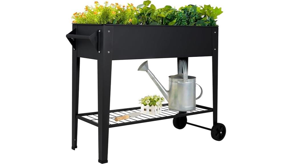 mobile raised garden bed