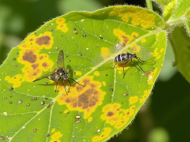 mottling foliage due to pests