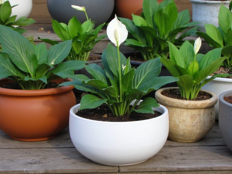 optimal planters for peace lily