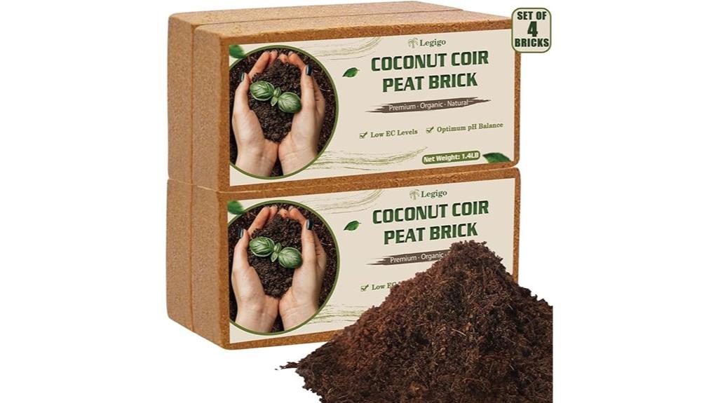 organic compressed coir bricks