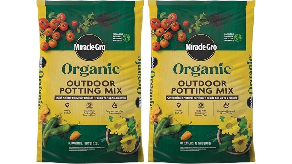 organic potting mix two pack