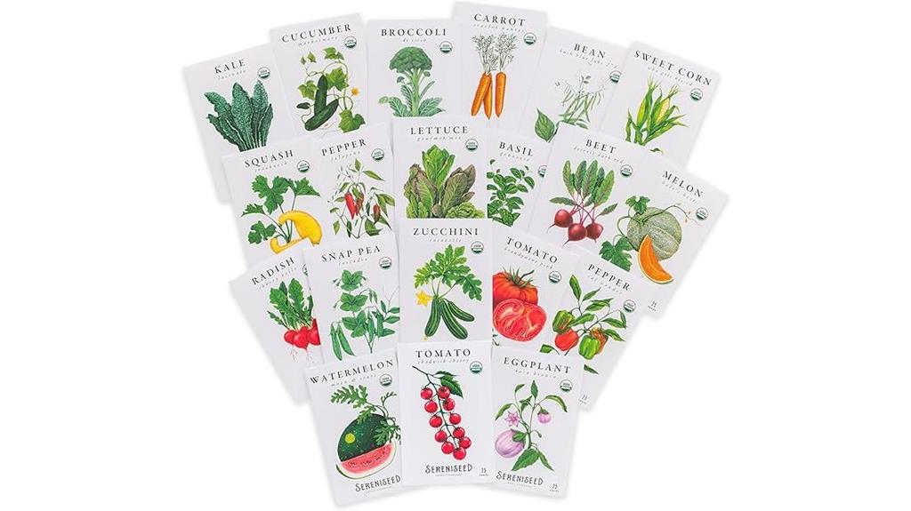 organic vegetable seed collection