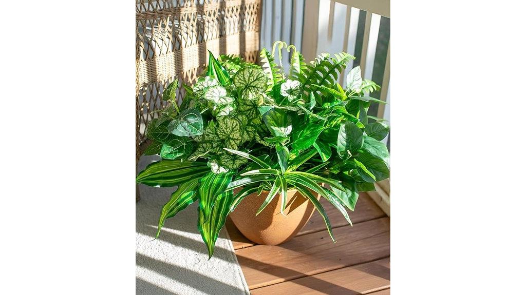 outdoor artificial greenery decor