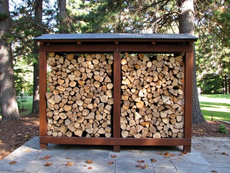 outdoor firewood storage solutions