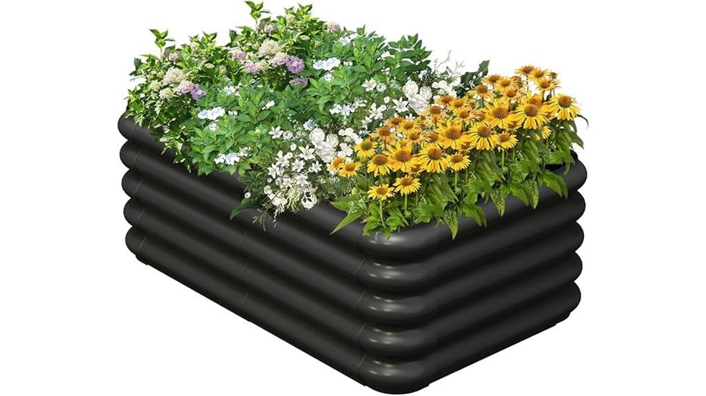 outdoor raised garden bed