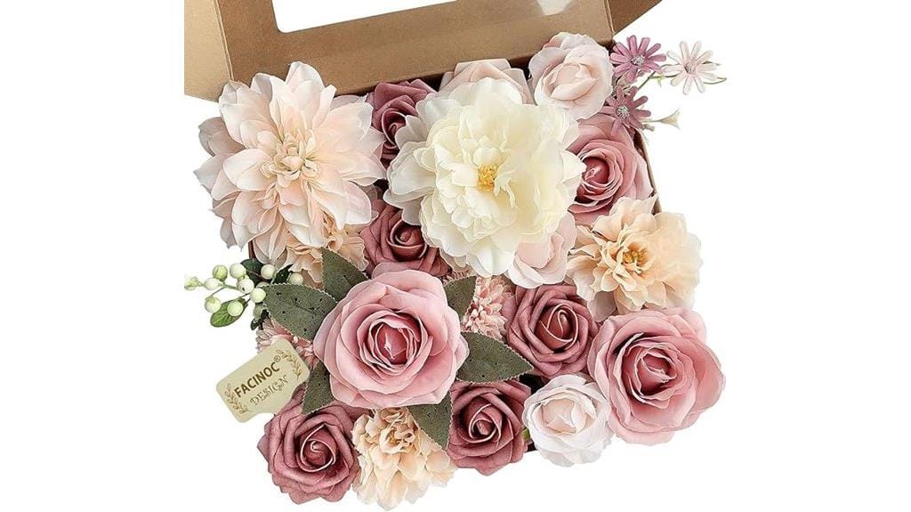 pink artificial rose bouquet