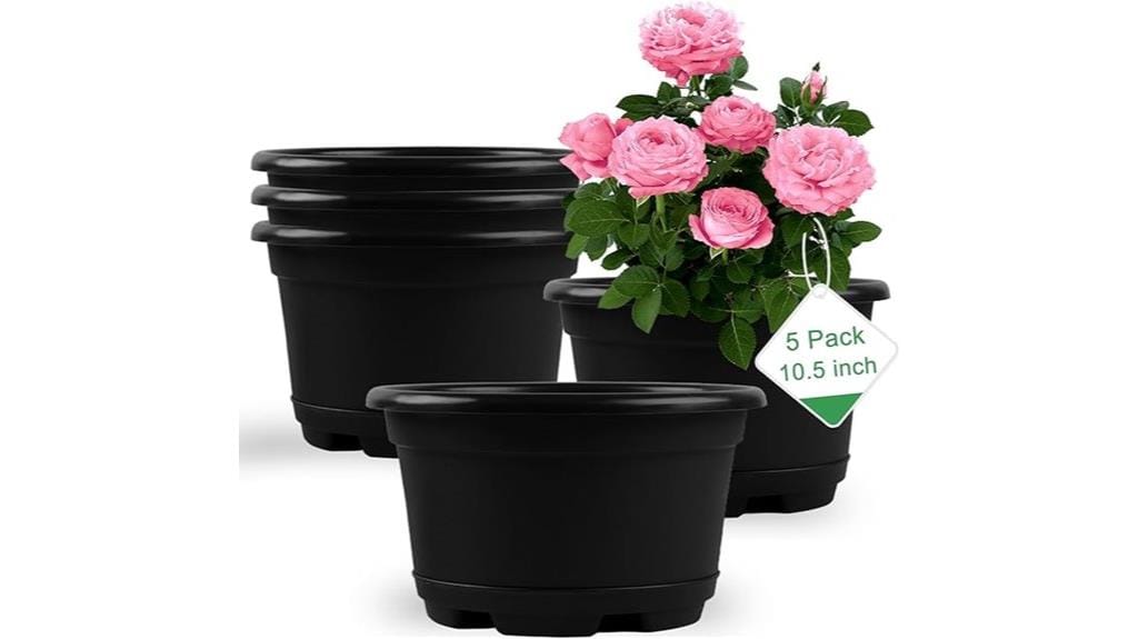 plant pots with trays