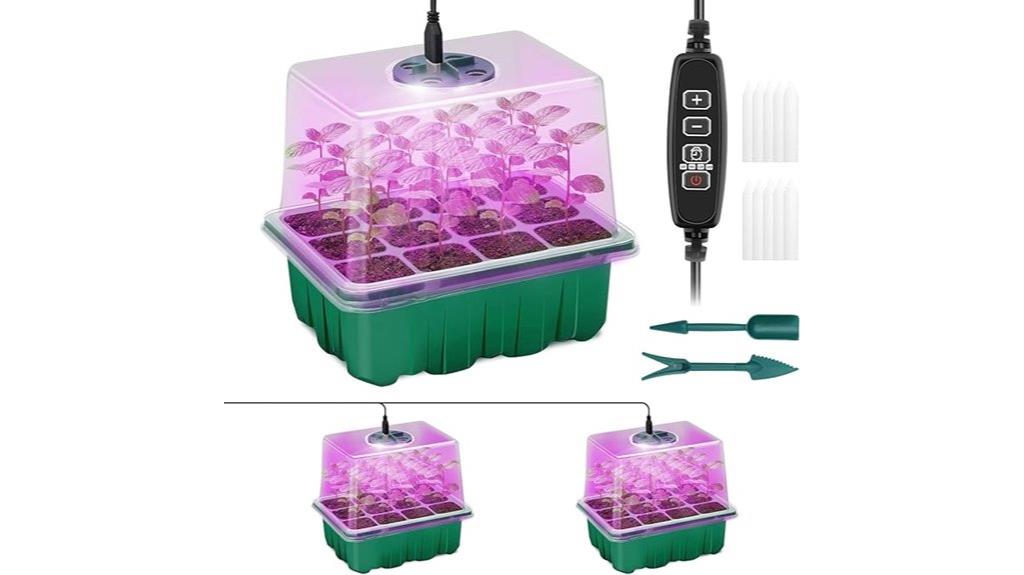 planting trays with lights