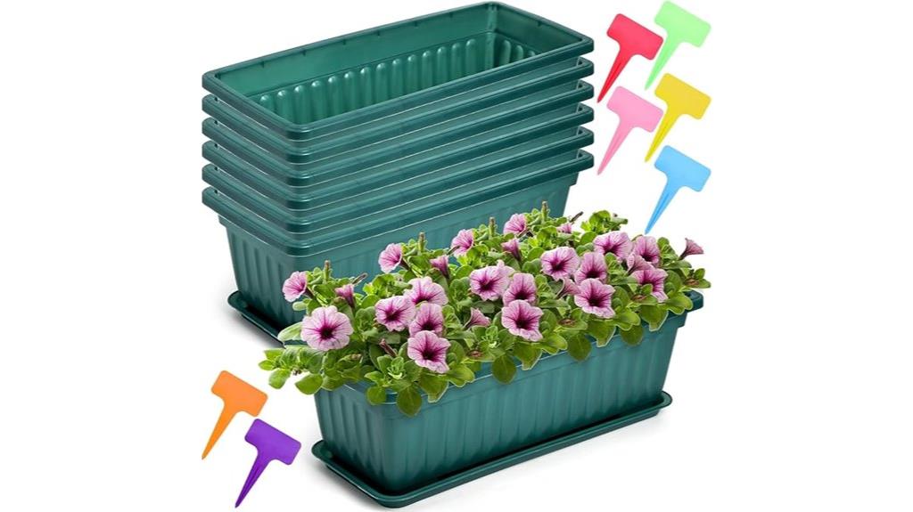 plastic flower planters set