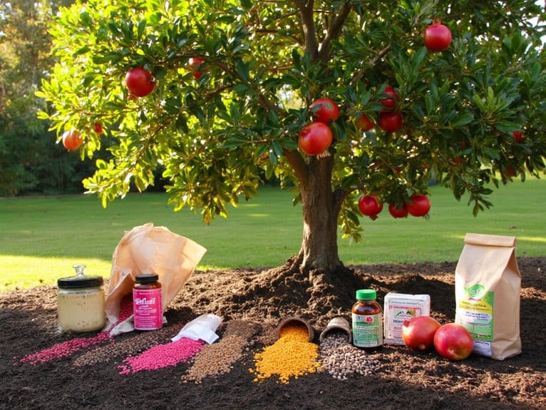 pomegranate tree growth fertilizers