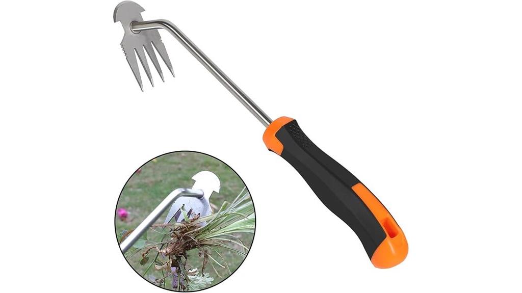 portable rubber handled weeder