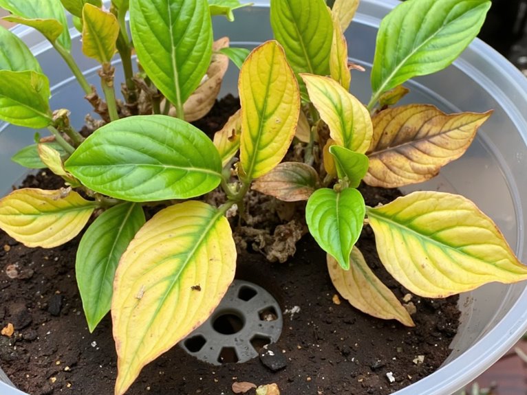 potted plant nutrient issues