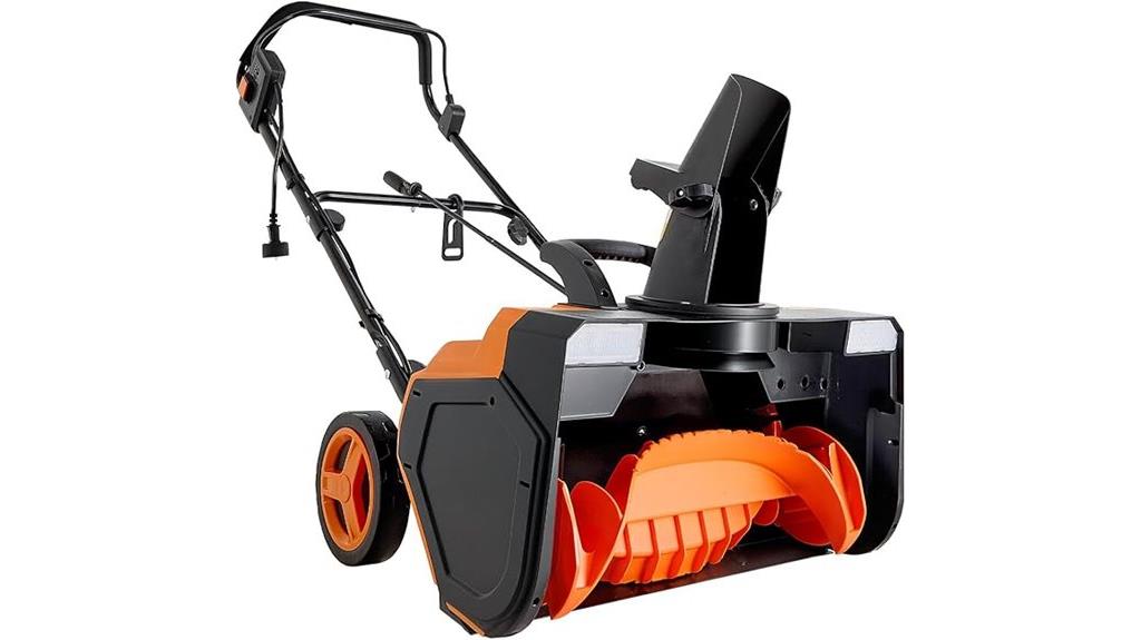 powerful corded snow thrower