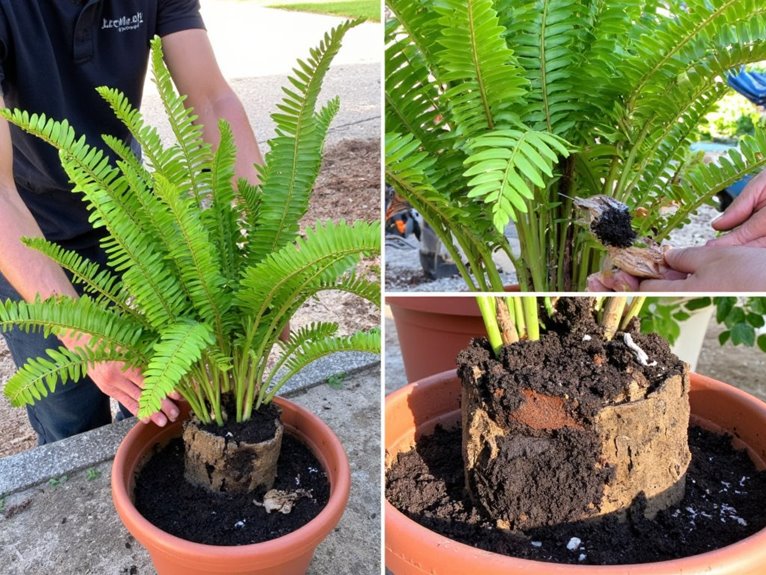 properly repot water stressed plants