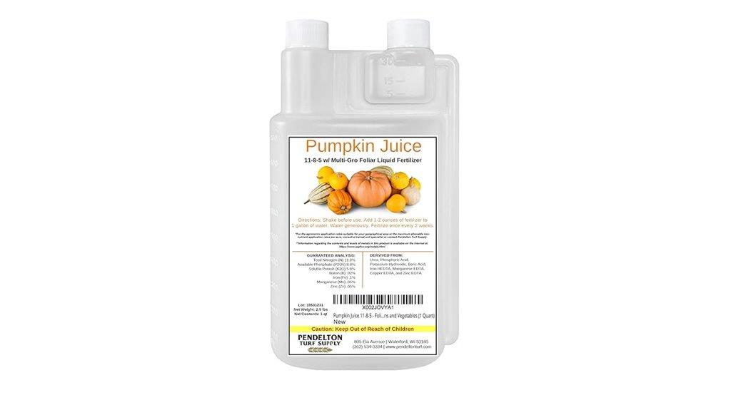 pumpkin juice liquid fertilizer