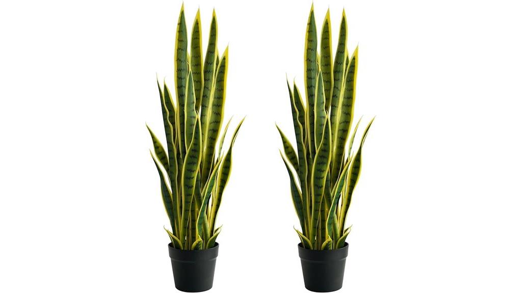 realistic artificial snake plants