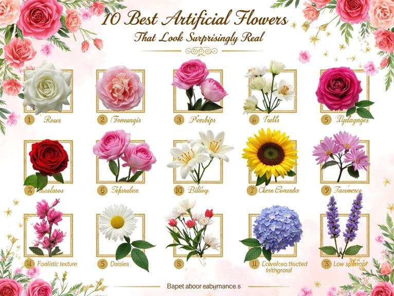 realistic looking artificial flowers