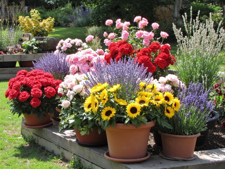 realistic outdoor artificial flowers