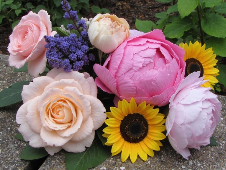 realistic outdoor artificial flowers