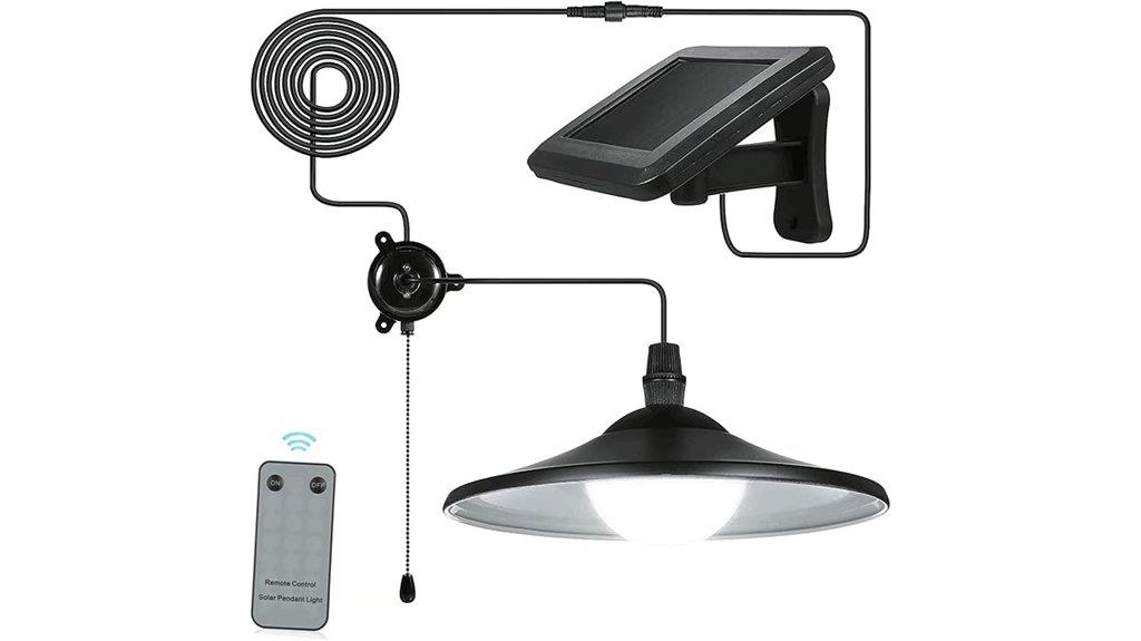 remote controlled solar pendant light