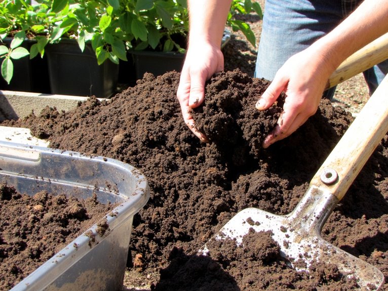 renewing aged potting soil