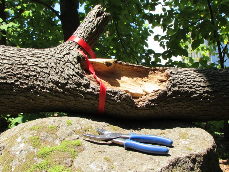 repairing damaged plant stems