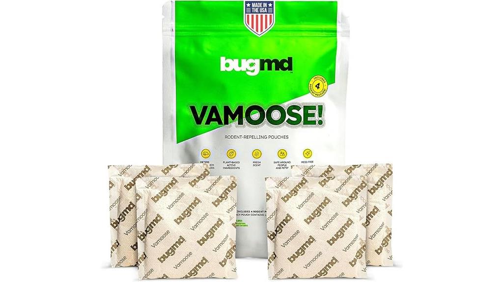rodent repellent pouches included