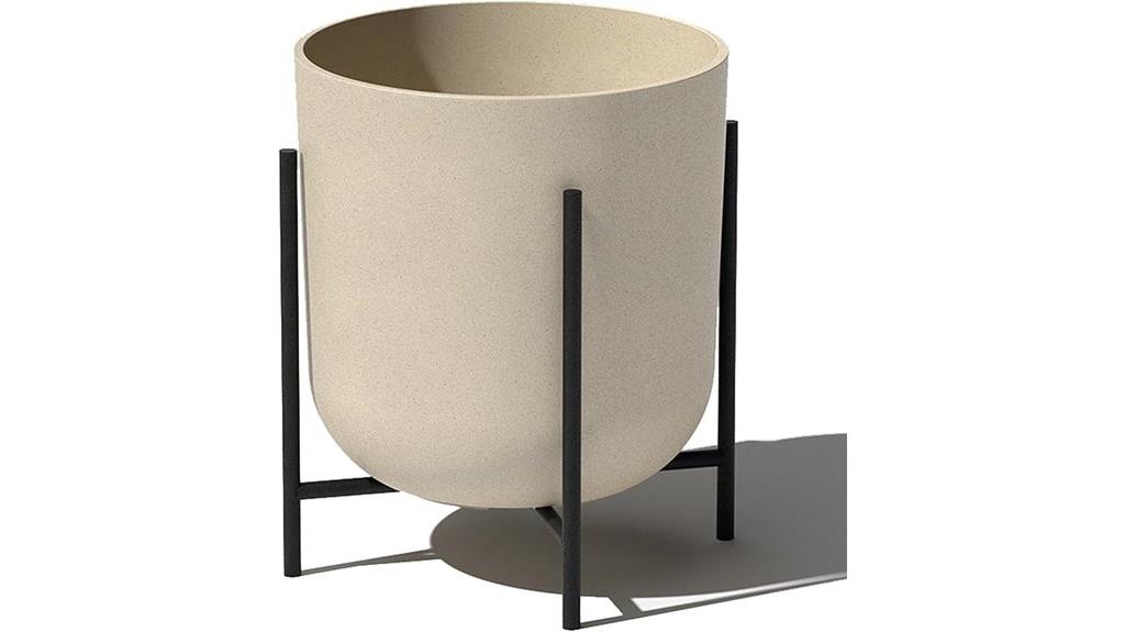 round planter with stand