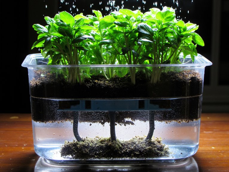 self sustaining plant watering system