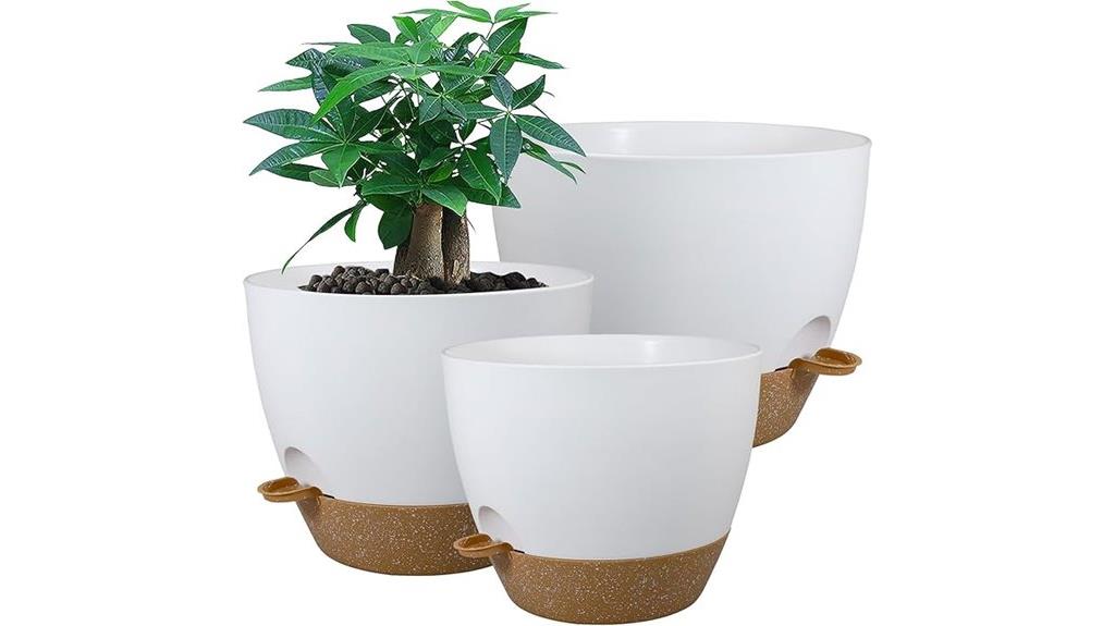 self watering garden plant pots
