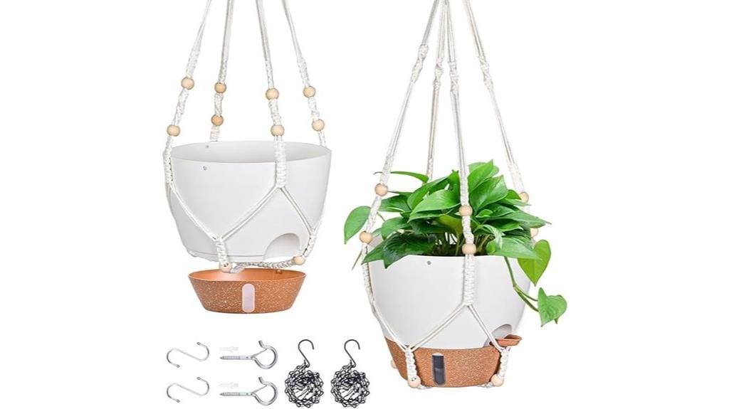 self watering hanging planters pack