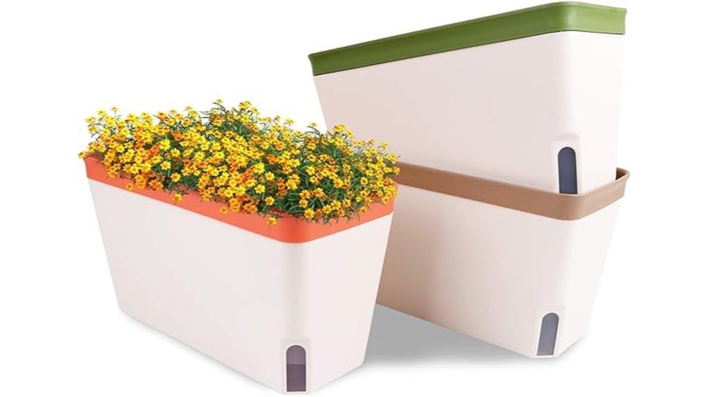 self watering herb planter set