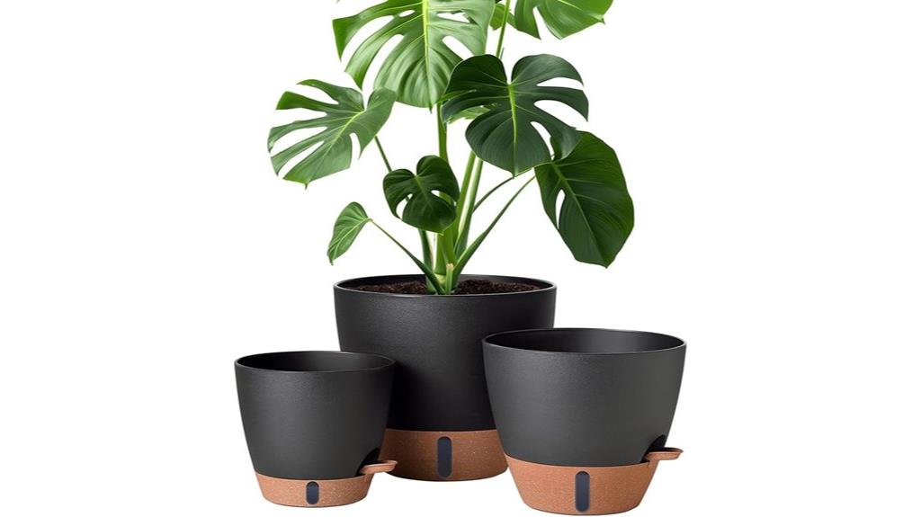 self watering indoor plant pot
