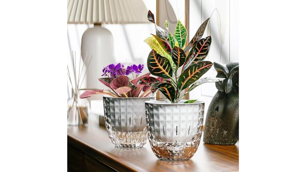 self watering indoor plant pots